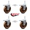 Service Caster 6 Inch High Temp Phenolic Swivel 12mm Stem Caster Set with Total Lock Brake SCC-TSTTL20S615-PHRHT-M1215-4 - alternate 3